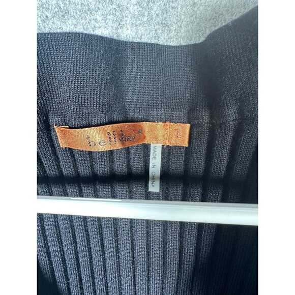 Vintage Y2K Bellidini Large Womens Tank Top Black Sleeveless Ribbed Beaded VNeck - Picture 7 of 9